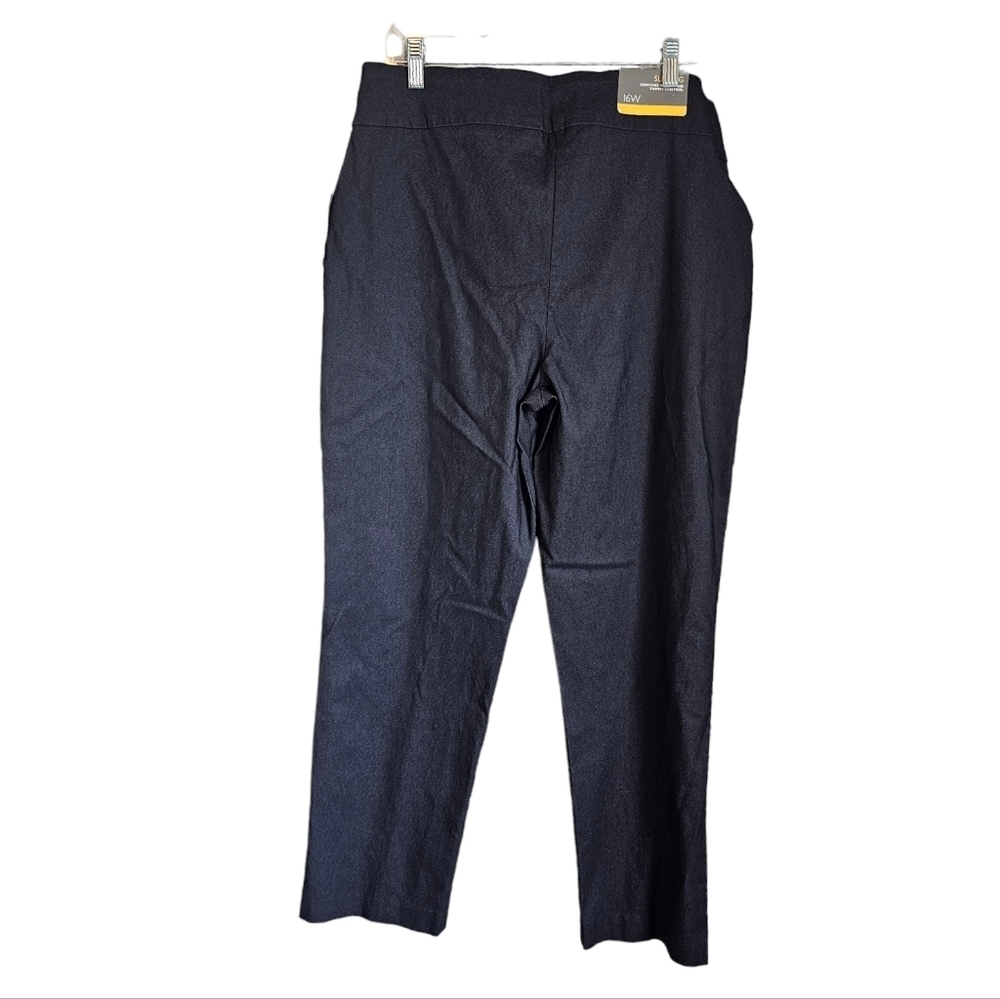 JM Collection NWT Tummy Control comfort waist womens plus pant 16 w - Picture 3 of 5